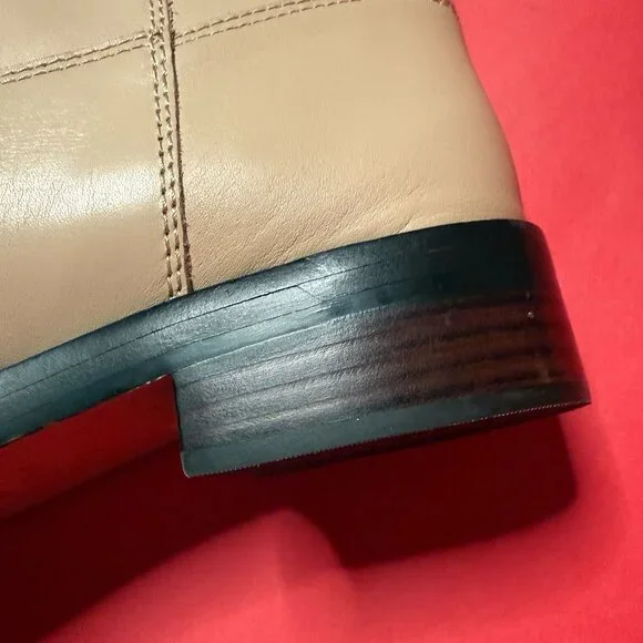 J.Crew Leather Riding Boots – Size 8.5 – Neutral Beige Classic Tall Boots - Picture 8 of 12